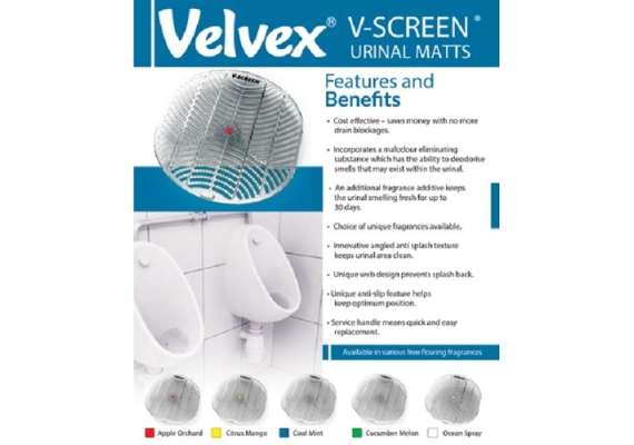 Velvex 10Pack Urinal Mats