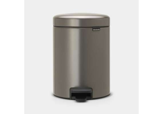 Brabantia Newicon 5L Pedal Bin, Product Capacity: 5L, Product Colour: Platinum