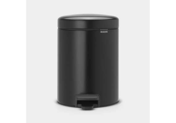 Brabantia Newicon 5L Pedal Bin, Product Capacity: 5L, Product Colour: Matt Black