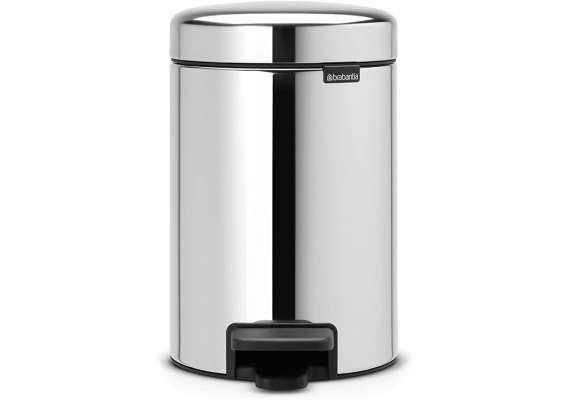 Brabantia Newicon 3L Pedal Bin, Product Capacity: 3L, Product Colour: Brilliant Steel