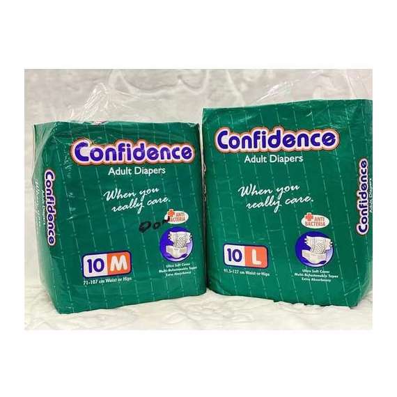 Confidence 10Pack Adult Diapers, Product Size: Medium (M)