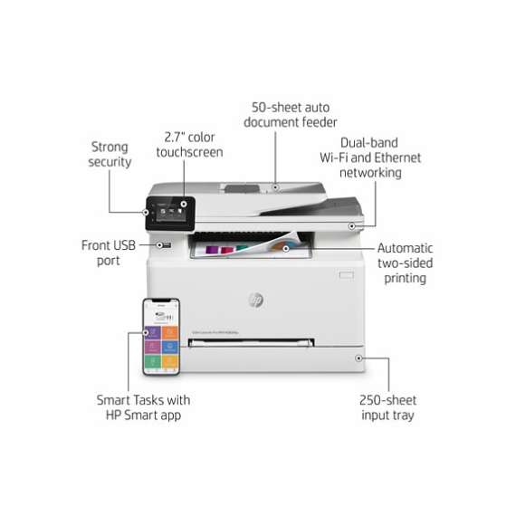 HP Color LaserJet Pro MFP M283fdw Printer, 4 image
