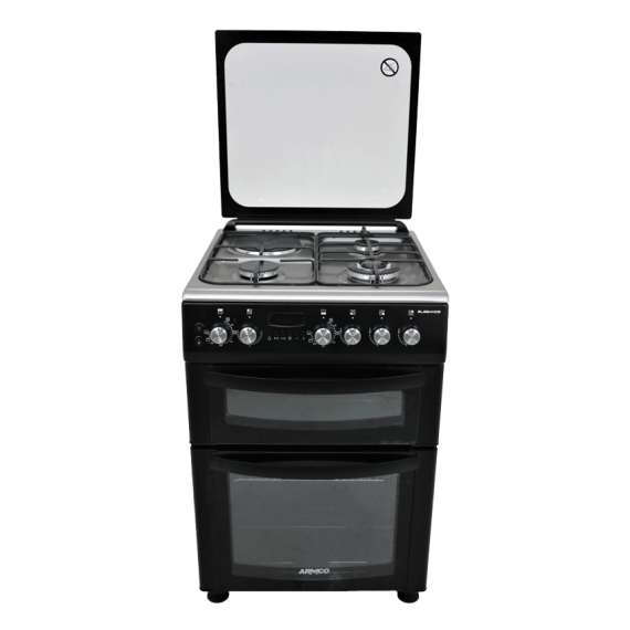 Armco GC-F6631LX3D2 BK 3 Gas 1 WOK  1 Electric Double Oven Gas Cooker