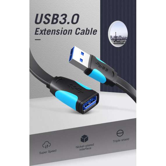 Vention flat USB 3.0 3M Extension Cable