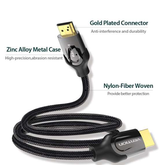 Vention 2M Nylon Braided HDMI Cable, 4 image