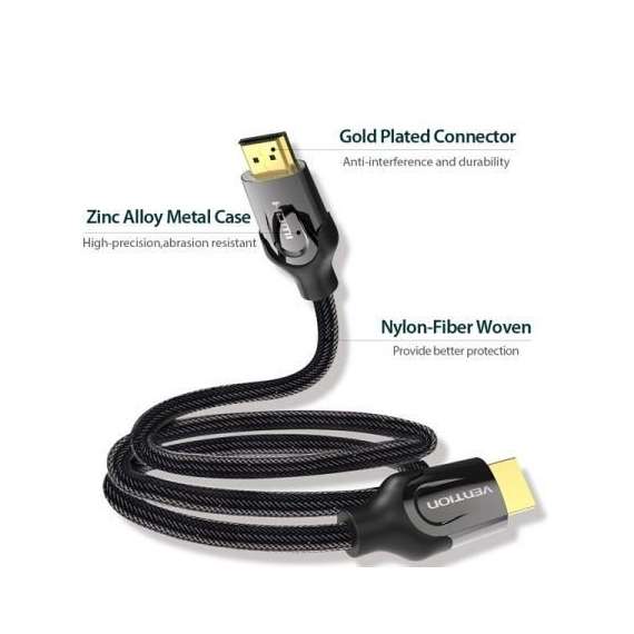 Vention 8M Nylon Braided HDMI Cable, 4 image