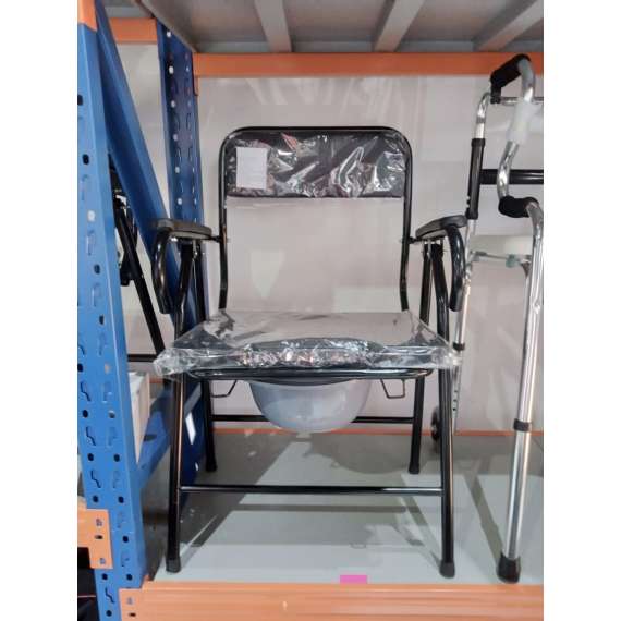 Berger Heavy Duty Foldable Commode Chair without Wheels