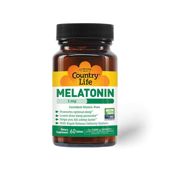 Country Life 1mg Melatonin 60 Tablets Supplement