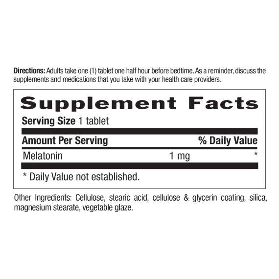 Country Life 1mg Melatonin 60 Tablets Supplement, 2 image
