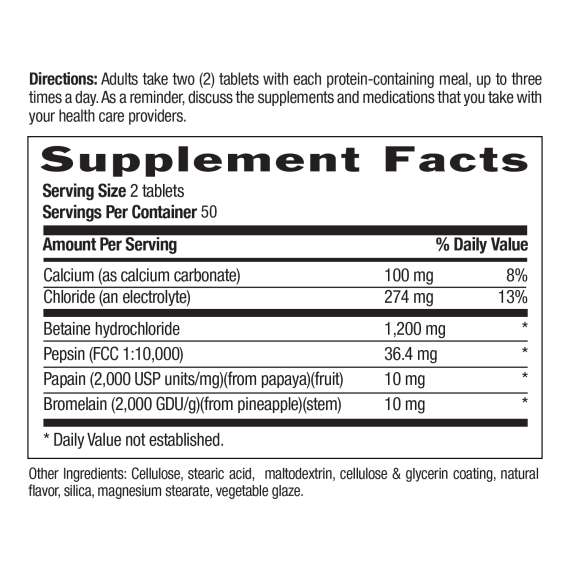 Country Life Betaine Hydrochloride 100Tablets Supplement, 2 image