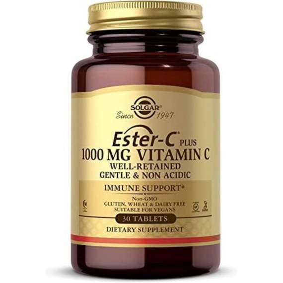 Solgar Ester C Plus 1000mg Vitamin C 30 Tablets Supplement
