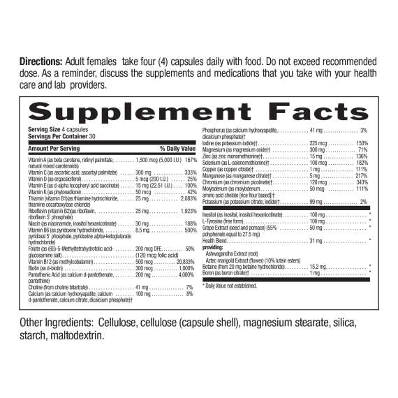 Country Life Max For Women Iron Free 120Capsules Supplement, 2 image