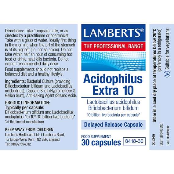 Lamberts Acidophilus Extra10 60Capsules Supplement, 2 image