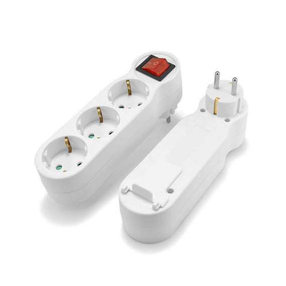 Tronic EC 1603 1-3 WAY EU Plug 2 Pin Power Strip, 3 image