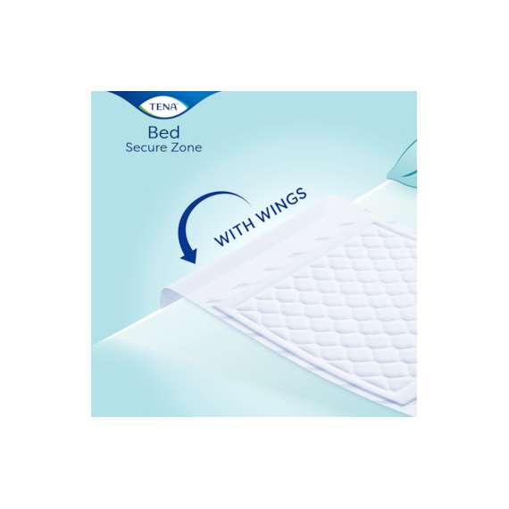 Tena Bed Secure Zone Plus Wings 180cm by 80cm 20Pack Bed Liner Underpads, 2 image