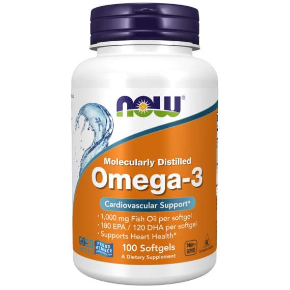 Now 1000mg Omega3 100Softgels Supplement