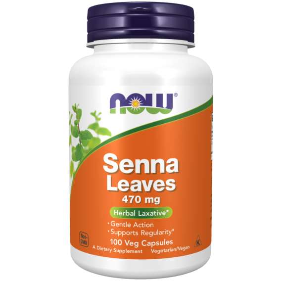 Now 470mg Senna Leaves 100Capsules Supplement