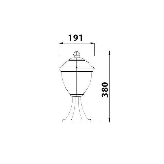 Tronic LL 502C-BK Outdoor Gate Lamp, 2 image
