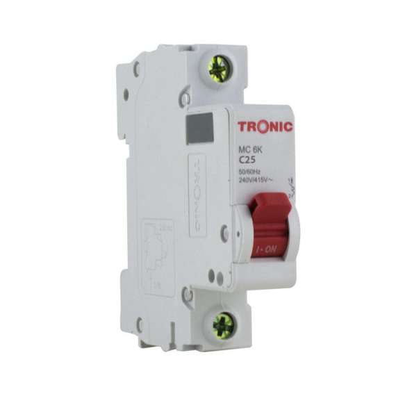Tronic MC 6K25 MCB 25Amps Single Pole