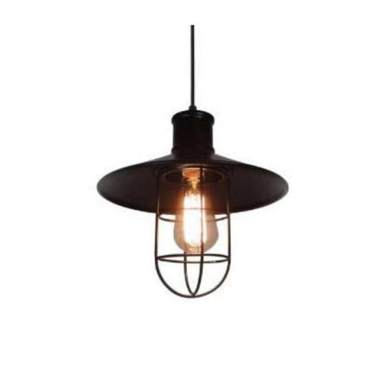 Tronic PL 7145-BK Black Vintage Pendant Cage Light