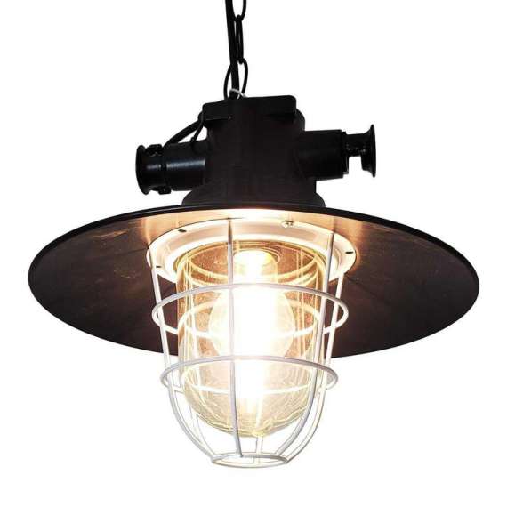 Tronic PL 7147-BK Retro Industrial Pendant Light, 3 image