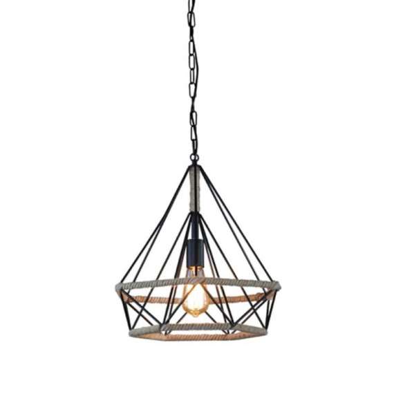 Tronic 7160-04-BK Small Pyramid Cage Pendant