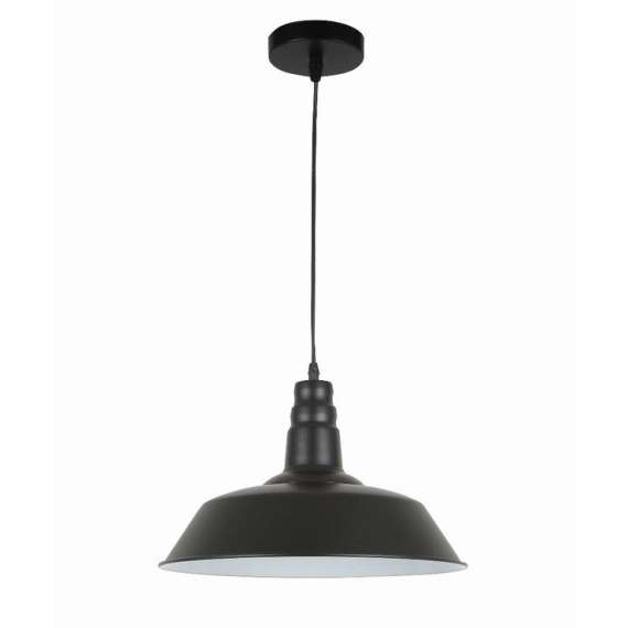 Tronic 8260-01-BK Black Industrial Pendant Light