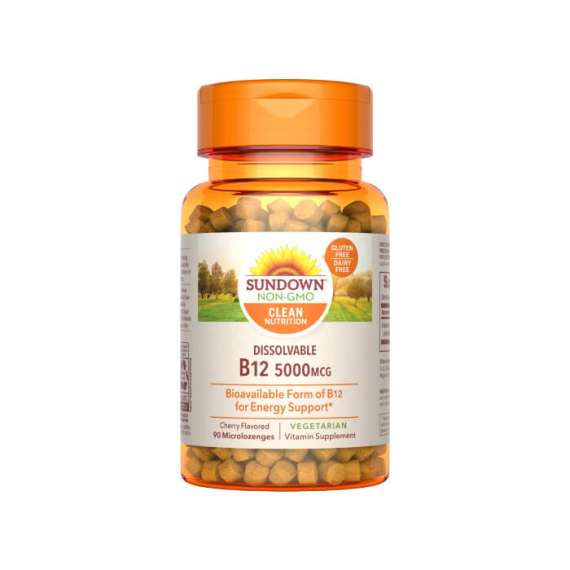 Sundown 5000mcg Vitamin B12 90 Dissolvable Microlozenges