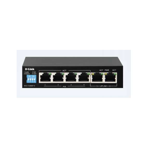 D-link DGS-F1006P-E 250M 6-Port gigabit PoE Switch