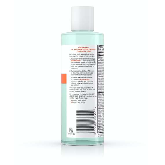 Neutrogena 237ml Oil Free Acne Stress Control Triple Action Toner, 4 image