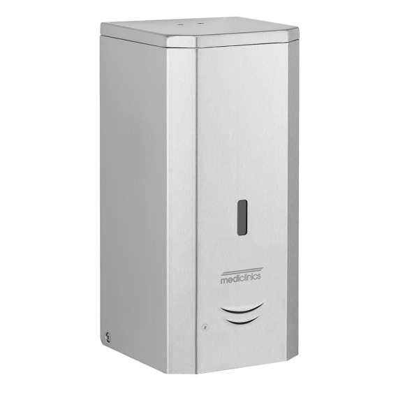 Mediclinics DJ0037ACS 1000ml Satin Automatic Wall-Mountable Liquid Soap Dispenser