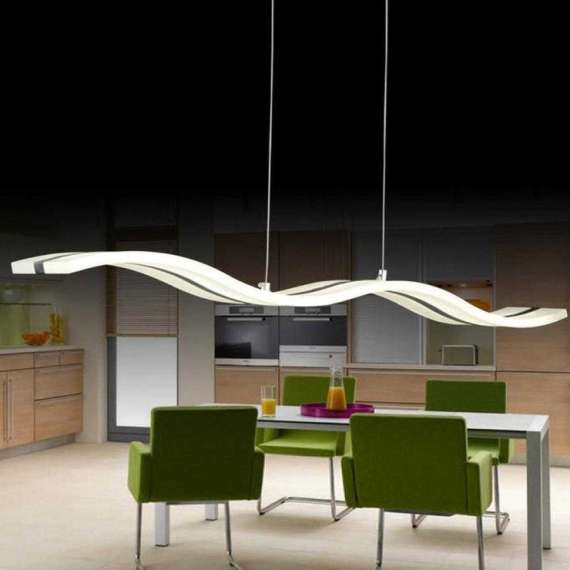 Tronic WH 011B-D0-49-30-DL Modern Acrylic LED Wave Pendant Light