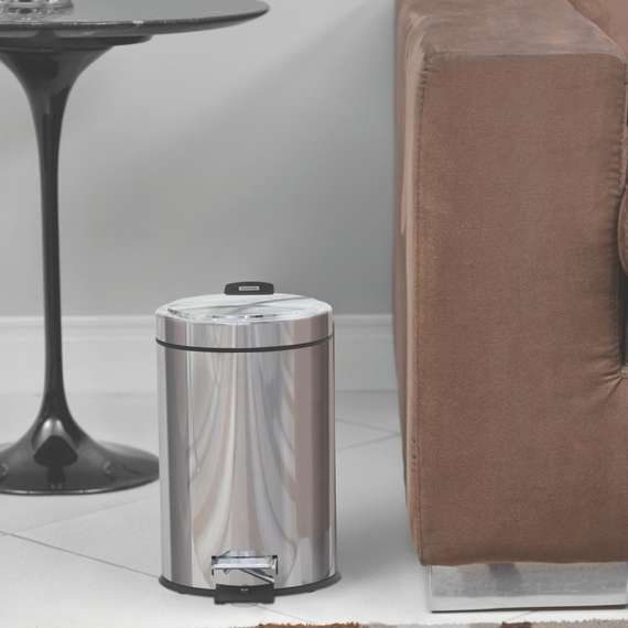 Tramontina 3Litre Stainless Steel Mirror Polish Step Bin, 3 image