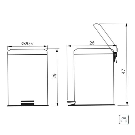 Tramontina 5Litre Stainless Steel Scotch Brite Step Bin, 3 image