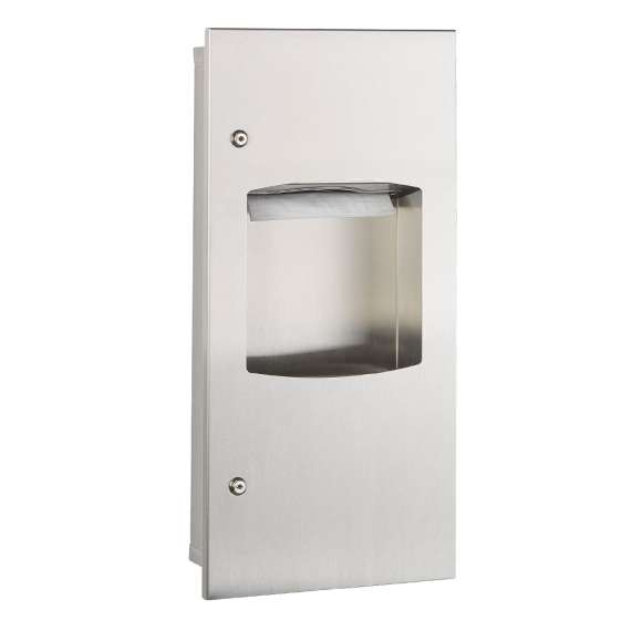 Mediclinics Recessed Towel Dispenser with Bin