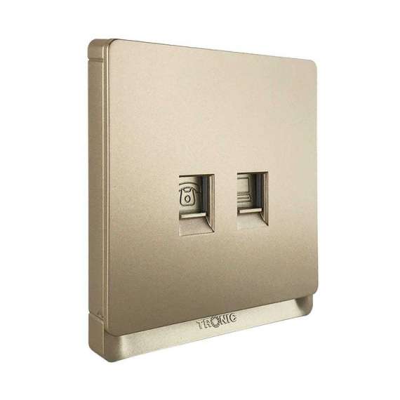 Tronic  TD 5164-GO Gold Data And Telephone Socket