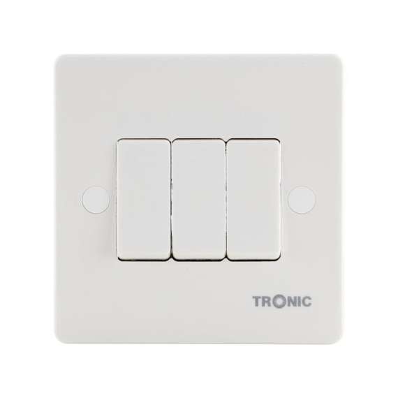 Tronic TRK 5131 Slim 3 Gang 1 Way Switch