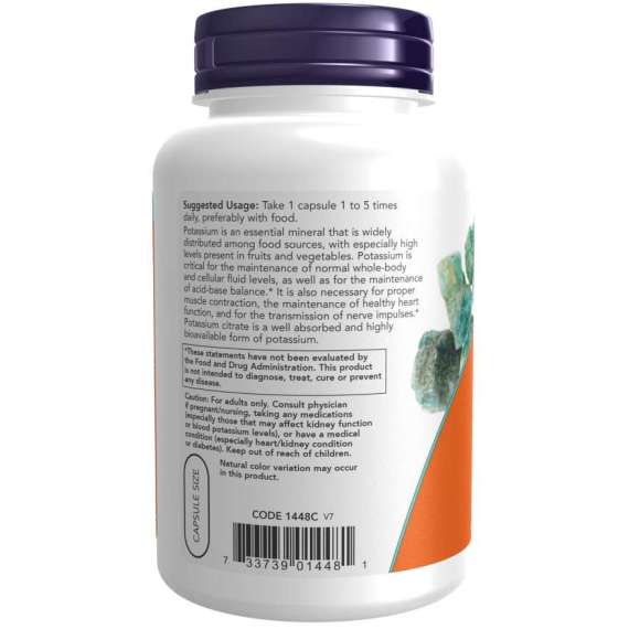 Now 99mg Potassium Citrate 180Capsules Supplement, 3 image