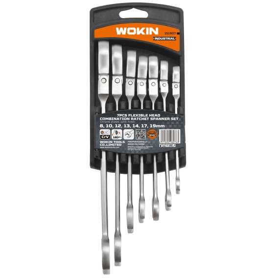 WOKIN 151907  7pcs Flexible Head Combination Ratchet