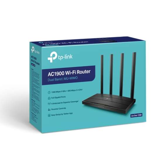 TP-Link Archer C80 AC1900 Wireless MU-MIMO Wi-Fi 5 Router, 4 image