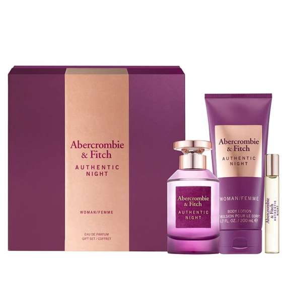 Abercrombie & Fitch Authentic Night 100ml Women Perfume Gift Set