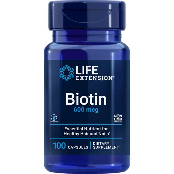 Life Extension Biotin 600mcg 100 Capsules