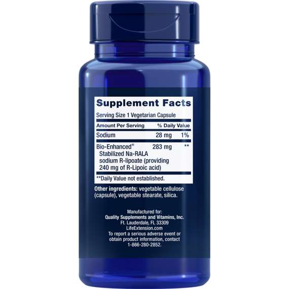 Life Extension 240mg Super R-Lipoic Acid 60 Capsules, 2 image