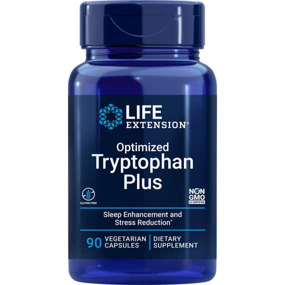 Life Extension Optimized Tryptophan Plus 90 Capsules Supplement