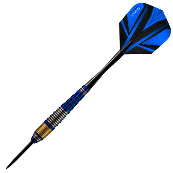 Harrows Vivid Blue Brass Steel Tip Darts, 4 image