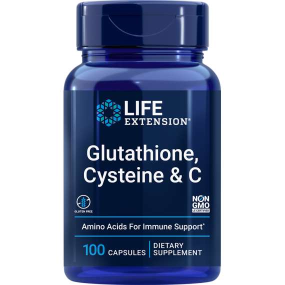 Life Extension Glutathione Cysteine and C 100 Capsules Supplement
