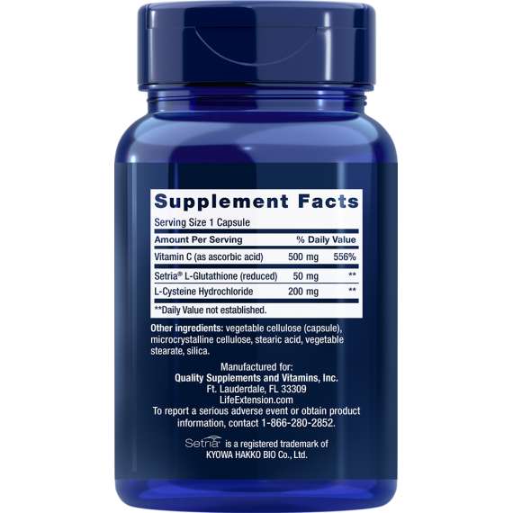 Life Extension Glutathione Cysteine and C 100 Capsules Supplement, 2 image
