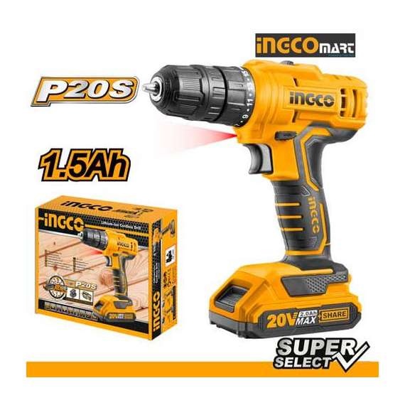 Ingco CDLI120011-8 Lithium-Ion Cordless Drill