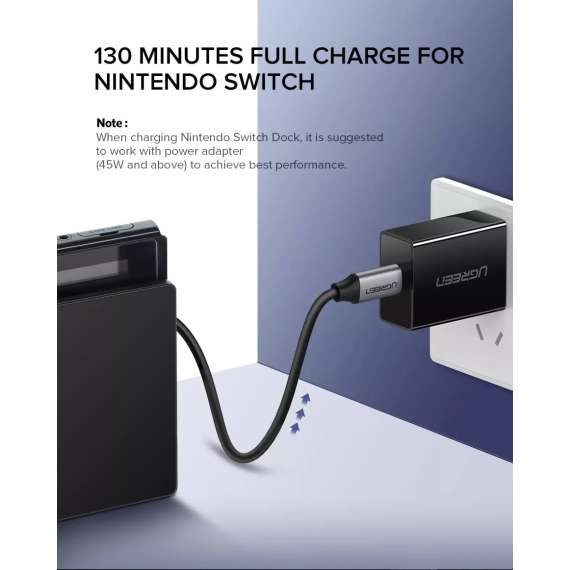 UGREEN Type-C Male to Male 3A USB Cable, 4 image