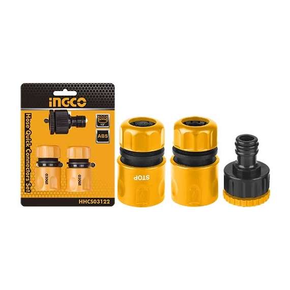 Ingco HHCS03122 3 pcs Hose Quick Connector Set